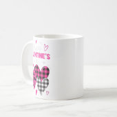 Frohe Valentinstag Herzen Mädchen Frauen Leopard A Kaffeetasse (Vorderseite Links)