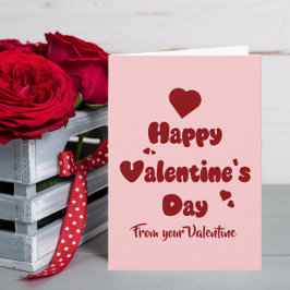 Frohe Valentinstag Herzen Süß Feiertagskarte