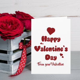 Frohe Valentinstag-Herzen Süß Feiertagskarte