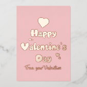 Frohe Valentinstag-Herzen Süß Folien Feiertagskarte (Vorderseite)