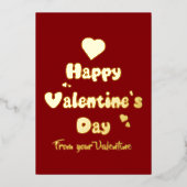 Frohe Valentinstag-Herzen Süß Folien Feiertagskarte (Vorderseite)