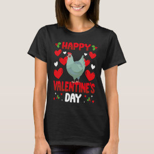 Frohe Valentinstag Hühner Herz Liebe Tier T-Shirt