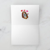 Frohe Valentinstag-Hund folded Grußkarte Karte (Innenseite)
