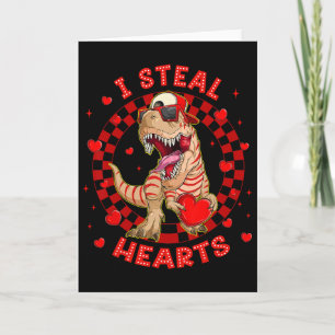 Frohe Valentinstag, ich stehle Herzen Trex Lustige Karte