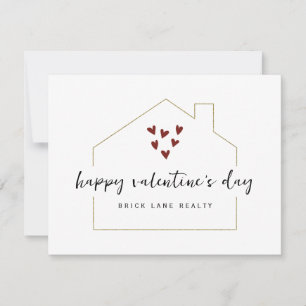 Frohe Valentinstag Immobilien-Werbung  Karte