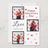 Frohe Valentinstag-Karte Individuelle Fotocollage Karte (Vorderseite)