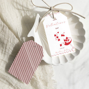 Frohe Valentinstag – Kirschherzen im Cocktail Geschenkanhänger