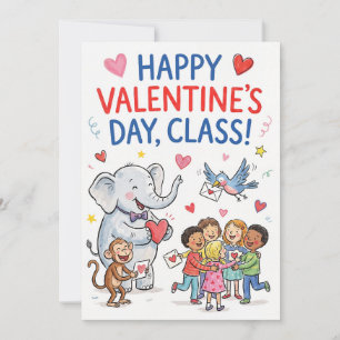 Frohe Valentinstag Klasse - Klassenzimmer Valentin Feiertagskarte