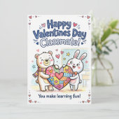 Frohe Valentinstag-Klassenkamerad-Karte Feiertagskarte (Stehend Vorderseite)