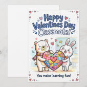 Frohe Valentinstag-Klassenkamerad-Karte Feiertagskarte (Vorne/Hinten)