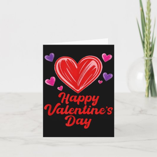 Frohe Valentinstag Kritzelherzen Karte (Vorderseite)