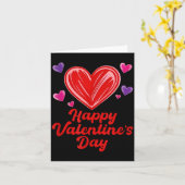 Frohe Valentinstag Kritzelherzen Karte (Gelbe Blume)