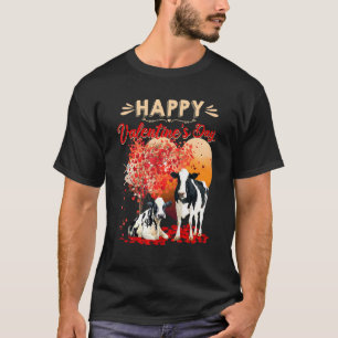 Frohe Valentinstag Kühe Tier Landwirte Paar T-Shirt