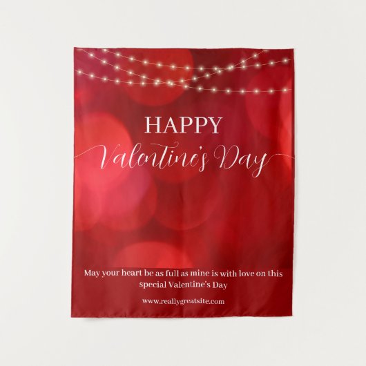 Frohe Valentinstag Kulisse Wandteppich (Vorderseite)