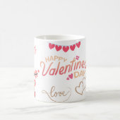 Frohe Valentinstag Liebesherzen Kaffeetasse (Mittel)