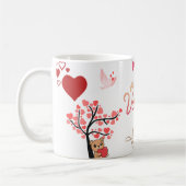 Frohe Valentinstag Liebesherzen Kaffeetasse (Links)
