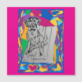 Frohe Valentinstag Magnetkarte (Vorderseite)