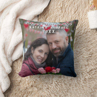 Frohe Valentinstag mit personalisiertem Foto & Nam Kissen