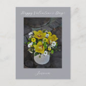 Frohe Valentinstag Modern Script Foto Postkarte (Vorderseite)