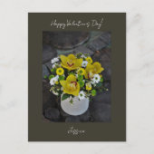 Frohe Valentinstag Modern Script Foto Postkarte (Vorderseite)