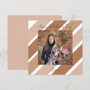 Frohe Valentinstag Moderne Schrift Foto Karte