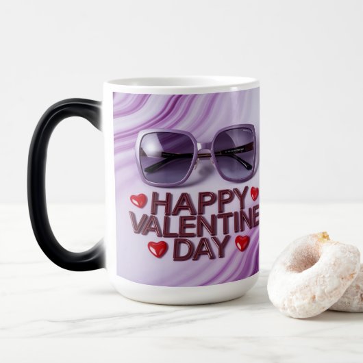 Frohe Valentinstag Morphing Tasse (Mit Donut)