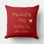 Frohe Valentinstag Mr & Mrs Kissen (Vorderseite)