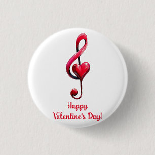 Frohe Valentinstag-Musik der Liebe Button
