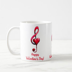Frohe Valentinstag-Musik der Liebe Kaffeetasse