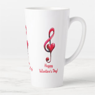 Frohe Valentinstag-Musik der Liebe Milchtasse