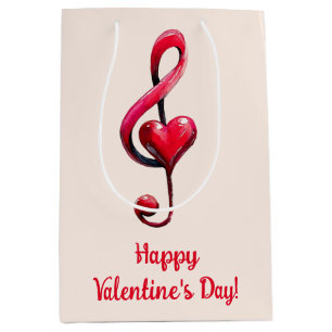 Frohe Valentinstag-Musik der Liebe Mittlere Geschenktüte