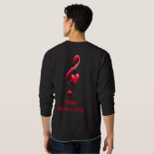 Frohe Valentinstag-Musik der Liebe Sweatshirt (Schwarz voll)