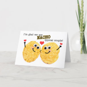 Frohe Valentinstag Nacho Paar Humor  Feiertagskarte