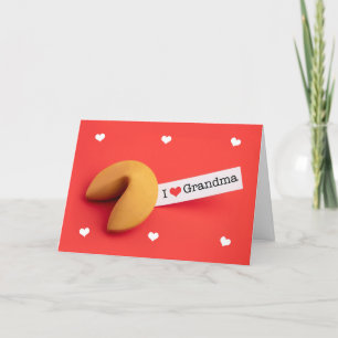Frohe Valentinstag Oma Glückskeks  Feiertagskarte
