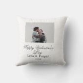 Frohe Valentinstag Paar Foto modern einfach t Kissen (Rückseite)