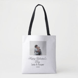 Frohe Valentinstag Paar Foto modern einfach t Tasche