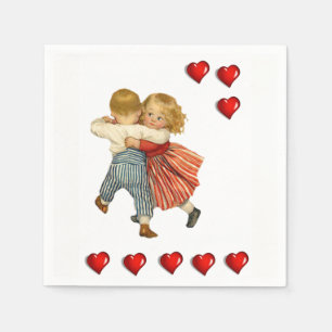 Frohe Valentinstag Papier Servietten