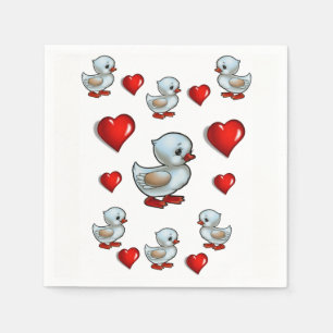 Frohe Valentinstag Papier Servietten