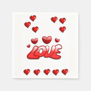 Frohe Valentinstag Papier Servietten