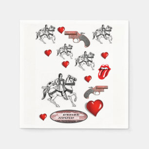 Frohe Valentinstag Papier Servietten
