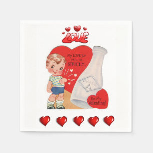 Frohe Valentinstag Papier Servietten