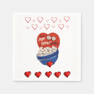 Frohe Valentinstag Papier Servietten