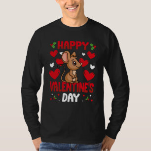 Frohe Valentinstag Ratte Herz Liebe Tier T-Shirt
