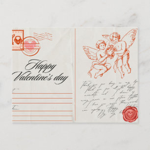 💌 Frohe Valentinstag Romantische Liebeskarte Feiertagspostkarte