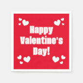 Frohe Valentinstag romantische rote Papiertücher Serviette (Vorderseite)