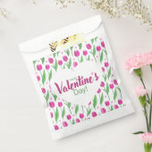 Frohe Valentinstag rosa Tulpen Geschenktütchen (Versiegelt)