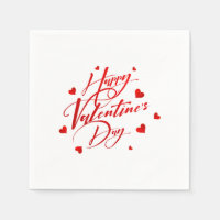 Frohe Valentinstag Rot Typography und Herzen