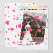 Frohe Valentinstag Rustikales rotes Herz Muster  Feiertagskarte (Vorne/Hinten)