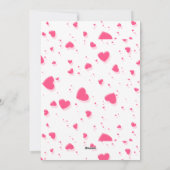 Frohe Valentinstag Rustikales rotes Herz Muster  Feiertagskarte (Rückseite)