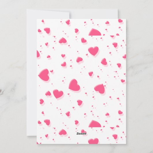 Frohe Valentinstag Rustikales rotes Herz Muster  Feiertagskarte (Rückseite)